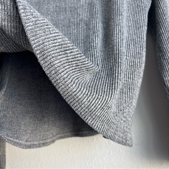 Generation Love Charcoal Ribbed Knit Turtleneck Sweater Longsleeve Layering Top - Picture 6 of 9